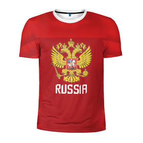 Мужская футболка 3D спортивная с принтом Olympic Russia 2018 в Новосибирске, 100% полиэстер с улучшенными характеристиками | приталенный силуэт, круглая горловина, широкие плечи, сужается к линии бедра | Тематика изображения на принте: 