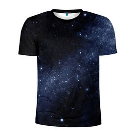 Мужская футболка 3D спортивная с принтом Звёздное небо в Новосибирске, 100% полиэстер с улучшенными характеристиками | приталенный силуэт, круглая горловина, широкие плечи, сужается к линии бедра | вселенная | звёзды | земля | космос | плеяды | пространство