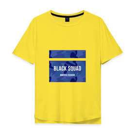 Мужская футболка хлопок Oversize с принтом Black Squad в Новосибирске, 100% хлопок | свободный крой, круглый ворот, “спинка” длиннее передней части | black | black squad | fashion | блек | мода | сквад | черный