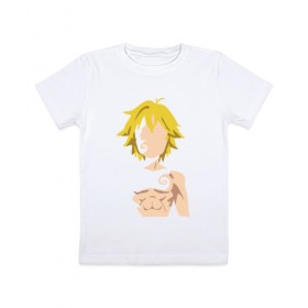 Детская футболка хлопок с принтом Meliodas в Новосибирске, 100% хлопок | круглый вырез горловины, полуприлегающий силуэт, длина до линии бедер | anime | nanatsu no taizai | seven deadly sins | аниме