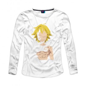 Женский лонгслив хлопок с принтом Meliodas в Новосибирске, 100% хлопок |  | anime | nanatsu no taizai | seven deadly sins | аниме