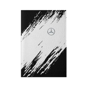 Обложка для паспорта матовая кожа с принтом MERCEDES BENZ SPORT в Новосибирске, натуральная матовая кожа | размер 19,3 х 13,7 см; прозрачные пластиковые крепления | Тематика изображения на принте: mercedes | марка | машины | мерседес