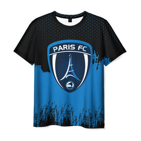 Мужская футболка 3D с принтом FC Paris Original uniform в Новосибирске, 100% полиэфир | прямой крой, круглый вырез горловины, длина до линии бедер | Тематика изображения на принте: football | soccer | париж