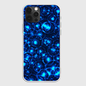 Чехол для iPhone 12 Pro Max с принтом Пузырчатый абстракт в Новосибирске, Силикон |  | Тематика изображения на принте: абстракт | огоньки | пузыри | синий