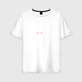 Женская футболка хлопок Oversize с принтом No love skull в Новосибирске, 100% хлопок | свободный крой, круглый ворот, спущенный рукав, длина до линии бедер
 | guccigang | hearts | nolove | дремин | ивандремин | любовь | нелюбовь | сердечки | сердце | фэйс | череп
