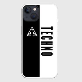 Чехол для iPhone 13 с принтом Techno в Новосибирске,  |  | ebm | edm | hi nrg | techno | габбер | даб | детройт | дип | индастриал | италиан | минимал | музыка | синтипоп | тек хаус | техно | фанк | хард | чикаго хаус | шранц | эйсид | электро | электронная