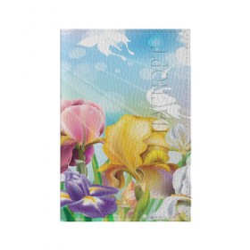Обложка для паспорта матовая кожа с принтом Весна в Новосибирске, натуральная матовая кожа | размер 19,3 х 13,7 см; прозрачные пластиковые крепления | Тематика изображения на принте: flower | spring | бабочки | весна | лилия | небо | природа | солнце | цветы
