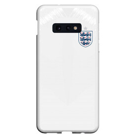 Чехол для Samsung S10E с принтом England home WC 2018 в Новосибирске, Силикон | Область печати: задняя сторона чехла, без боковых панелей | cup | england | fifa | russia | world | англия | мира | россия | чемпионат