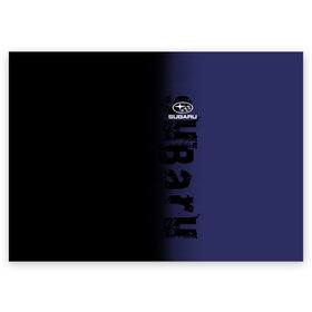 Поздравительная открытка с принтом SUBARU SPORT в Новосибирске, 100% бумага | плотность бумаги 280 г/м2, матовая, на обратной стороне линовка и место для марки
 | subaru | марка | машины | субару