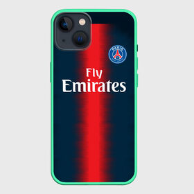 Чехол для iPhone 13 с принтом PSG Форма Новая Home 18 19 в Новосибирске,  |  | Тематика изображения на принте: 2019 | brazil | fcb | paris saint germain | psg | бразилия | новая | псж | форма | футбольная