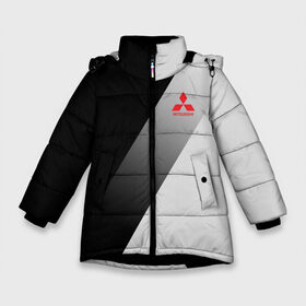Зимняя куртка для девочек 3D с принтом MITSUBISHI ELITE в Новосибирске, ткань верха — 100% полиэстер; подклад — 100% полиэстер, утеплитель — 100% полиэстер. | длина ниже бедра, удлиненная спинка, воротник стойка и отстегивающийся капюшон. Есть боковые карманы с листочкой на кнопках, утяжки по низу изделия и внутренний карман на молнии. 

Предусмотрены светоотражающий принт на спинке, радужный светоотражающий элемент на пуллере молнии и на резинке для утяжки. |  машина | марка | митсубиси