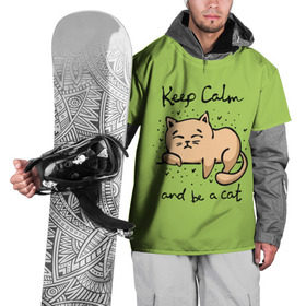 Накидка на куртку 3D с принтом Keep Calm and be a cat в Новосибирске, 100% полиэстер |  | cat | keep calm | домашние любимцы | животные | котики | котэ | котята | любовь | милые