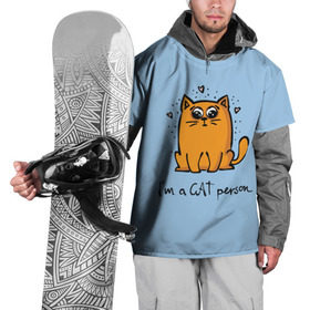 Накидка на куртку 3D с принтом I am a Cat Person в Новосибирске, 100% полиэстер |  | Тематика изображения на принте: cat | домашние любимцы | животные | котики | котэ | котята | любовь | милые