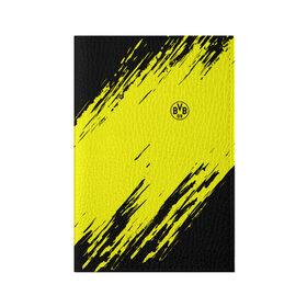 Обложка для паспорта матовая кожа с принтом FC Borussia 2018 Original в Новосибирске, натуральная матовая кожа | размер 19,3 х 13,7 см; прозрачные пластиковые крепления | Тематика изображения на принте: боруссия | дортмунд