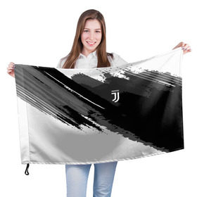 Флаг 3D с принтом FC Juventus Original 2018 в Новосибирске, 100% полиэстер | плотность ткани — 95 г/м2, размер — 67 х 109 см. Принт наносится с одной стороны | football | soccer | ювентус