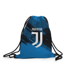 Рюкзак-мешок 3D с принтом JUVENTUS SPORT в Новосибирске, 100% полиэстер | плотность ткани — 200 г/м2, размер — 35 х 45 см; лямки — толстые шнурки, застежка на шнуровке, без карманов и подкладки | Тематика изображения на принте: football | soccer | ювентус