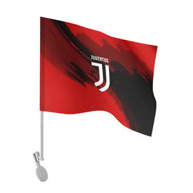 Флаг для автомобиля с принтом JUVENTUS SPORT RED в Новосибирске, 100% полиэстер | Размер: 30*21 см | football | soccer | ювентус