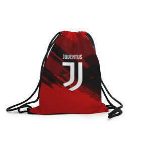 Рюкзак-мешок 3D с принтом JUVENTUS SPORT RED в Новосибирске, 100% полиэстер | плотность ткани — 200 г/м2, размер — 35 х 45 см; лямки — толстые шнурки, застежка на шнуровке, без карманов и подкладки | football | soccer | ювентус