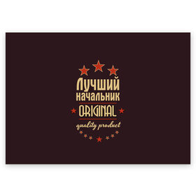 Поздравительная открытка с принтом Лучший начальник в Новосибирске, 100% бумага | плотность бумаги 280 г/м2, матовая, на обратной стороне линовка и место для марки
 | в мире | лучший | начальник | оригинал | профессии | самый