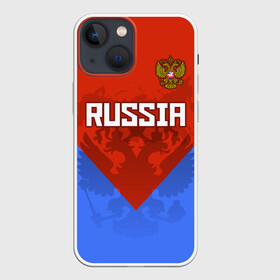 Чехол для iPhone 13 mini с принтом Russia в Новосибирске,  |  | federation | russia | russian | герб | двуглавый | двухглавый | медведь | олимпиада | орел | патриот | россии | российская | россия | рф | спорт | три колор | федерация | флаг | форма | я русский