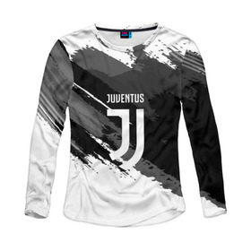 Женский лонгслив 3D с принтом JUVENTUS SPORT STYLE в Новосибирске, 100% полиэстер | длинные рукава, круглый вырез горловины, полуприлегающий силуэт | Тематика изображения на принте: football | soccer | ювентус