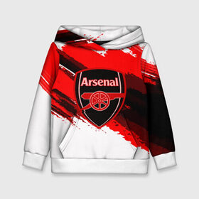 Детская толстовка 3D с принтом ARSENAL SPORT STYLE в Новосибирске, 100% полиэстер | двухслойный капюшон со шнурком для регулировки, мягкие манжеты на рукавах и по низу толстовки, спереди карман-кенгуру с мягким внутренним слоем | Тематика изображения на принте: football | soccer | арсенал