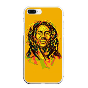 Чехол для iPhone 7Plus/8 Plus матовый с принтом bob marley в Новосибирске, Силикон | Область печати: задняя сторона чехла, без боковых панелей | гитарист | марли | музыкант | неста | регги | роберт