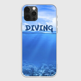 Чехол для iPhone 12 Pro Max с принтом Дайвинг в Новосибирске, Силикон |  | coral reef | diver | diving | underwater | вода | водолаз | волна | дайвер | коралловые рифы | море | ныряние | океан | подводный мир