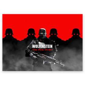 Поздравительная открытка с принтом Wolfenstein: The New Order в Новосибирске, 100% бумага | плотность бумаги 280 г/м2, матовая, на обратной стороне линовка и место для марки
 | Тематика изображения на принте: game | вильгельм череп штрассе | вольфенштайн: новый порядок | игра | игрок | молот евы | оружие | уильям бласковиц | шутер