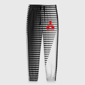 Мужские брюки 3D с принтом MITSUBISHI SPORT в Новосибирске, 100% полиэстер | манжеты по низу, эластичный пояс регулируется шнурком, по бокам два кармана без застежек, внутренняя часть кармана из мелкой сетки |  машина | марка | митсубиси