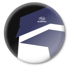 Значок с принтом SUBARU SPORT в Новосибирске,  металл | круглая форма, металлическая застежка в виде булавки | Тематика изображения на принте: subaru | марка | машины | субару