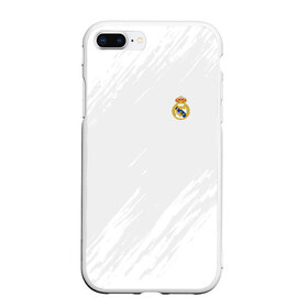 Чехол для iPhone 7Plus/8 Plus матовый с принтом Real Madrid 2018 Original в Новосибирске, Силикон | Область печати: задняя сторона чехла, без боковых панелей | emirates | fc | real madrid | абстракция | реал мадрид | футбол | футбольный клуб | эмблема