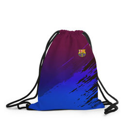 Рюкзак-мешок 3D с принтом FC Barcelona SPORT в Новосибирске, 100% полиэстер | плотность ткани — 200 г/м2, размер — 35 х 45 см; лямки — толстые шнурки, застежка на шнуровке, без карманов и подкладки | football | soccer | разноцветный
