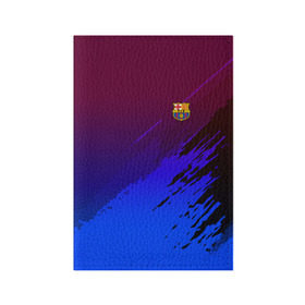 Обложка для паспорта матовая кожа с принтом FC Barcelona SPORT в Новосибирске, натуральная матовая кожа | размер 19,3 х 13,7 см; прозрачные пластиковые крепления | football | soccer | разноцветный