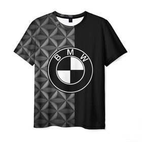 Мужская футболка 3D с принтом BMW motorsport в Новосибирске, 100% полиэфир | прямой крой, круглый вырез горловины, длина до линии бедер | auto | automobile | bmw | car | автомобиль | бмв