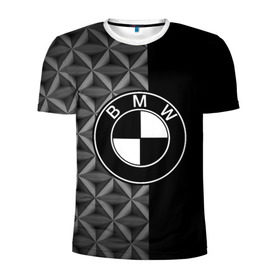 Мужская футболка 3D спортивная с принтом BMW motorsport в Новосибирске, 100% полиэстер с улучшенными характеристиками | приталенный силуэт, круглая горловина, широкие плечи, сужается к линии бедра | auto | automobile | bmw | car | автомобиль | бмв