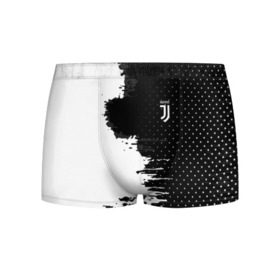 Мужские трусы 3D с принтом Juventus uniform black 2018 в Новосибирске, 50% хлопок, 50% полиэстер | классическая посадка, на поясе мягкая тканевая резинка | football | soccer | ювентус