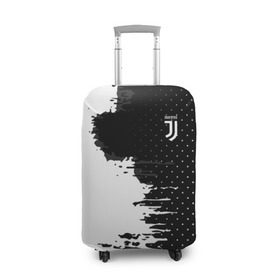 Чехол для чемодана 3D с принтом Juventus uniform black 2018 в Новосибирске, 86% полиэфир, 14% спандекс | двустороннее нанесение принта, прорези для ручек и колес | football | soccer | ювентус