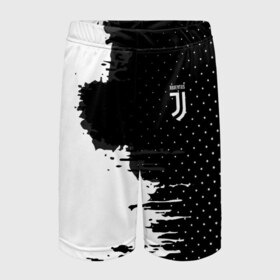 Детские спортивные шорты 3D с принтом Juventus uniform black 2018 в Новосибирске,  100% полиэстер
 | пояс оформлен широкой мягкой резинкой, ткань тянется
 | football | soccer | ювентус