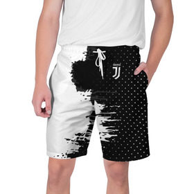 Мужские шорты 3D с принтом Juventus uniform black 2018 в Новосибирске,  полиэстер 100% | прямой крой, два кармана без застежек по бокам. Мягкая трикотажная резинка на поясе, внутри которой широкие завязки. Длина чуть выше колен | football | soccer | ювентус