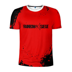 Мужская футболка 3D спортивная с принтом RAINBOW SIX SIEGE OUTBREAK в Новосибирске, 100% полиэстер с улучшенными характеристиками | приталенный силуэт, круглая горловина, широкие плечи, сужается к линии бедра | cybersport | esports | pro league | r6 | rainbow | rainbow six | siege | six | weapon | армия | боевик | военные | война | игры | киберспорт | логотип | модные | оперативники | оружие | радуга | черный белый | шутер