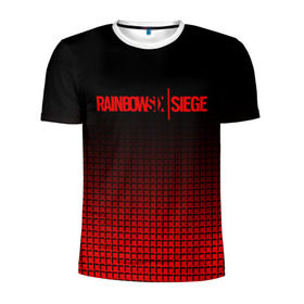 Мужская футболка 3D спортивная с принтом RAINBOW SIX SIEGE OUTBREAK в Новосибирске, 100% полиэстер с улучшенными характеристиками | приталенный силуэт, круглая горловина, широкие плечи, сужается к линии бедра | cybersport | esports | pro league | r6 | rainbow | rainbow six | siege | six | weapon | армия | боевик | военные | война | игры | киберспорт | логотип | модные | оперативники | оружие | радуга | черный белый | шутер
