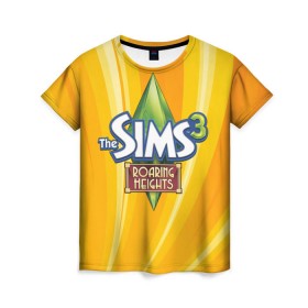 Женская футболка 3D с принтом The Sims в Новосибирске, 100% полиэфир ( синтетическое хлопкоподобное полотно) | прямой крой, круглый вырез горловины, длина до линии бедер | игра | онлайн | симс | симулятор