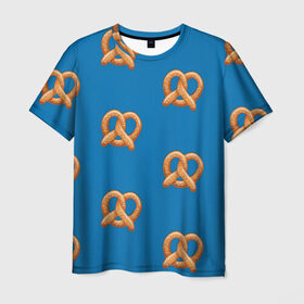 Мужская футболка 3D с принтом Crazy Ex Крендельки в Новосибирске, 100% полиэфир | прямой крой, круглый вырез горловины, длина до линии бедер | еда | крендельки | чокнутая бывшая