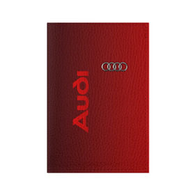 Обложка для паспорта матовая кожа с принтом Audi в Новосибирске, натуральная матовая кожа | размер 19,3 х 13,7 см; прозрачные пластиковые крепления | Тематика изображения на принте: audi | автомобиль | ауди | кольца | лого