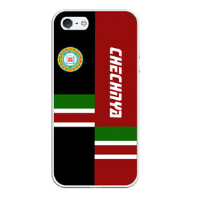 Чехол для iPhone 5/5S матовый с принтом CHECHNYA (Чечня) в Новосибирске, Силикон | Область печати: задняя сторона чехла, без боковых панелей | chechnya | грозный | кавказ | кавказец | кадыров | республика | северный | флаг | чех | чечен | чеченец | чеченка | чеченская | чечня