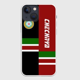 Чехол для iPhone 13 mini с принтом CHECHNYA (Чечня) в Новосибирске,  |  | chechnya | грозный | кавказ | кавказец | кадыров | республика | северный | флаг | чех | чечен | чеченец | чеченка | чеченская | чечня
