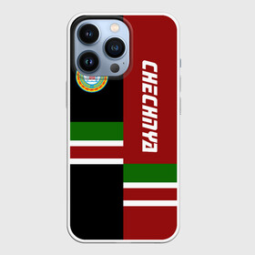Чехол для iPhone 13 Pro с принтом CHECHNYA (Чечня) в Новосибирске,  |  | chechnya | грозный | кавказ | кавказец | кадыров | республика | северный | флаг | чех | чечен | чеченец | чеченка | чеченская | чечня