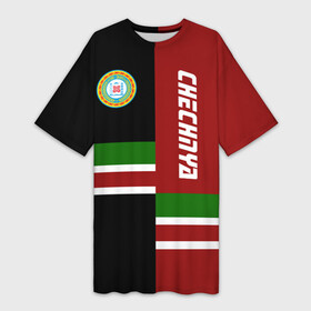 Платье-футболка 3D с принтом CHECHNYA (Чечня) в Новосибирске,  |  | chechnya | грозный | кавказ | кавказец | кадыров | республика | северный | флаг | чех | чечен | чеченец | чеченка | чеченская | чечня
