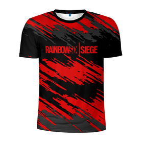 Мужская футболка 3D спортивная с принтом RAINBOW SIX SIEGE OUTBREAK в Новосибирске, 100% полиэстер с улучшенными характеристиками | приталенный силуэт, круглая горловина, широкие плечи, сужается к линии бедра | rainbow | rainbow six | siege | six | игры | шутер